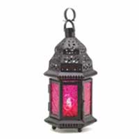 pink moroccan candle