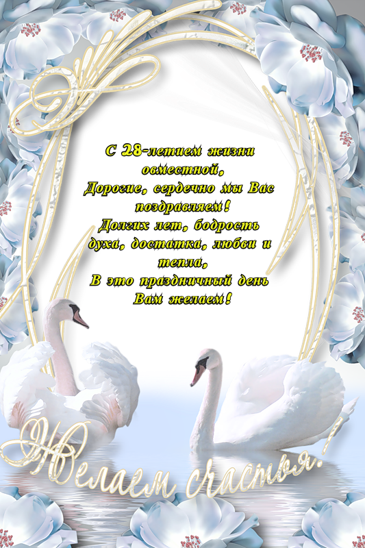 Картинки с днем свадьбы 28 лет