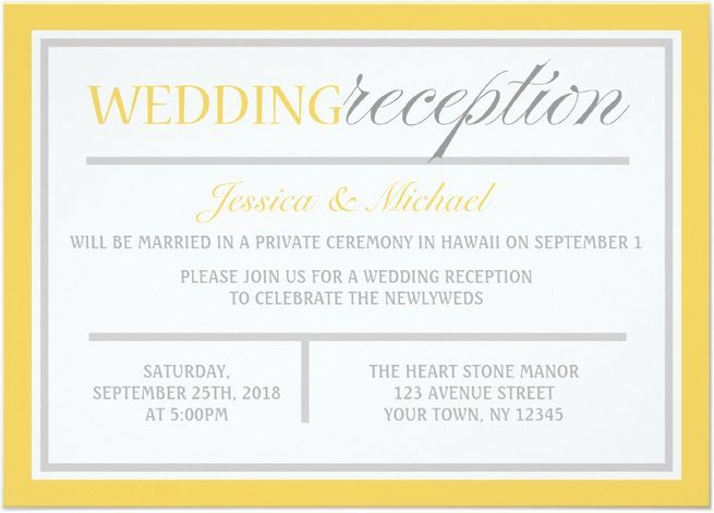 post wedding reception invitations 11
