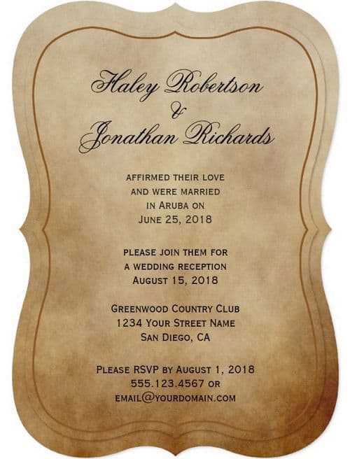 post wedding reception invitations 12