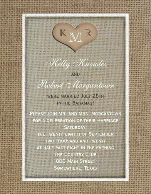 post wedding reception invitations 2
