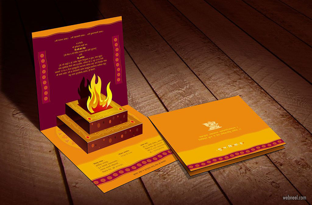 wedding card design idea indian tradition