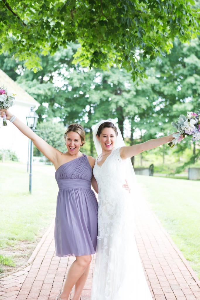 Sisters! The bride & C.O.B. {Chief of Bridesmaids} being hams!